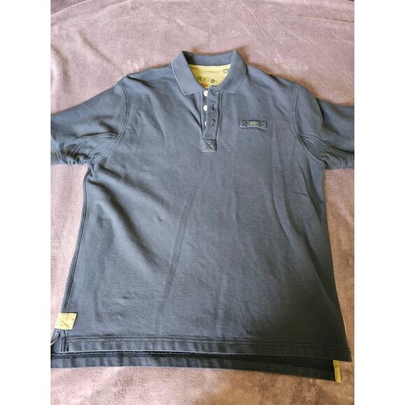Orvis Other - Orvis VINTAGE Fishing Cotton Navy Embroidered Rugby Polo‎ Shirt Men's Size L